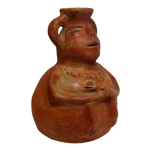 Jarrón Con Dos Asas Y Figura Humana